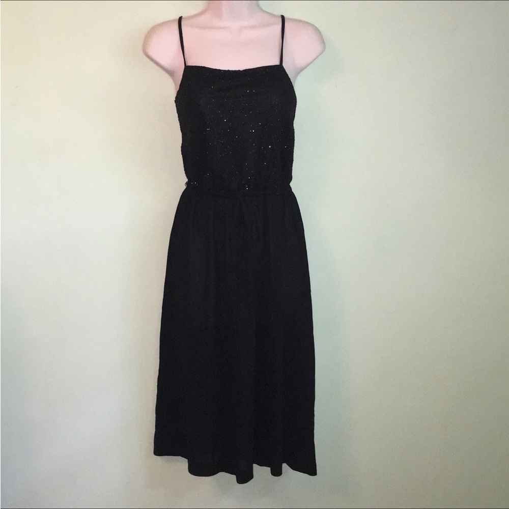 60’s 70’s Black Sparkle Disco Dress size Medium